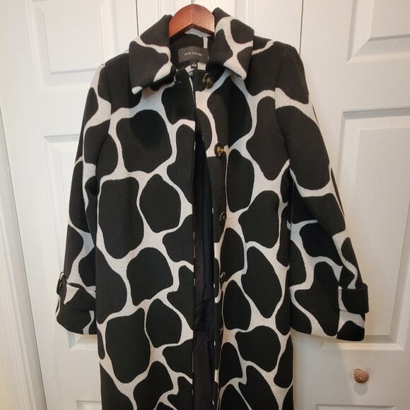 ANN TAYLOR Wool Blend Giraffe Print Mac Coat - Picture 12 of 14